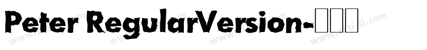Peter RegularVersion字体转换